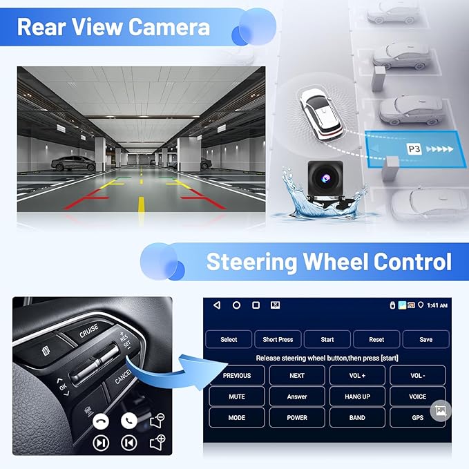 Inefala 4+64G Radio for Jeep Compass Patriot 2007 2008 2009 Android 15 CarPlay Stereo IPS 10.1" Touchscreen Android Auto Bluetooth 5.0 GPS EQ 13UI Backup Camera