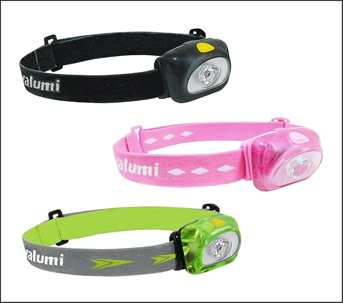 LED Headlamp, Spark, with Advanced Aspherical LED Lens, Brightest LED with140 Lumens Output, Energy Saving Design, 3 Packs