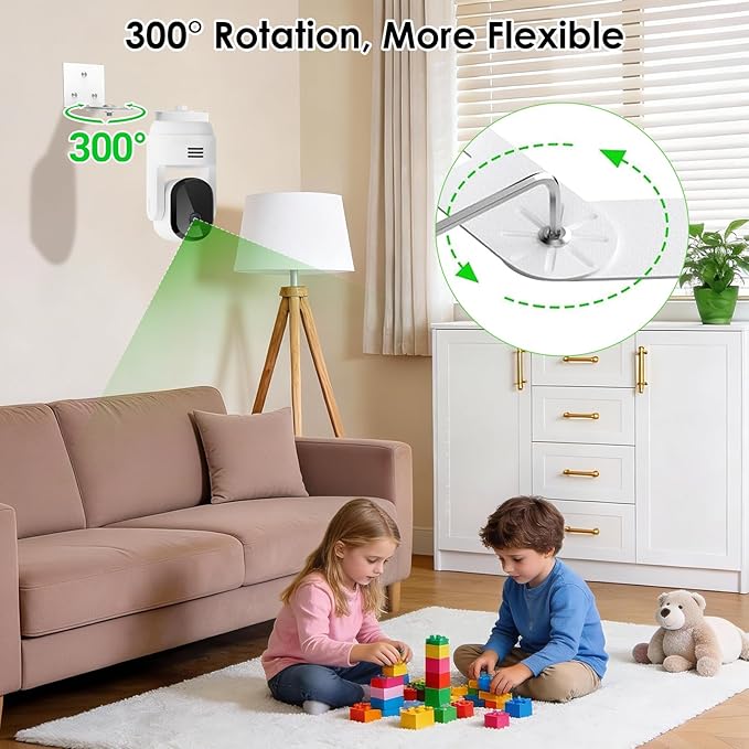 2Packs Adjustable Corner Mount Bracket for Arlo Essential Indoor /Outdoor Pan Tilt Security Camera, Metal Wall Mount with Coverage of 300° on Both Sides of House, Reduce Blind Spots, Keep 360° Swivel