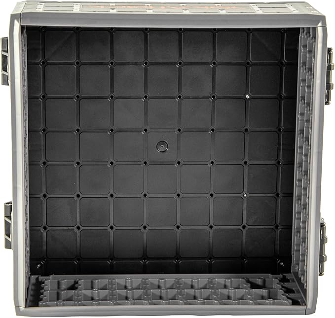 YakAttack ShortStak Upgrade Kit for BlackPak Pro | 13" x 13" – Battleship Grey | Stackable Kayak Crate Add-On with GridLoc Panels, Hinges & Latches | Not Standalone | Made in USA