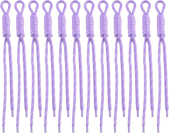 Paracord Keychain Paracord Bag Charm 12pcs Braided Nylon Rope Keychain Cord for Bag Purse Backpack Handbag