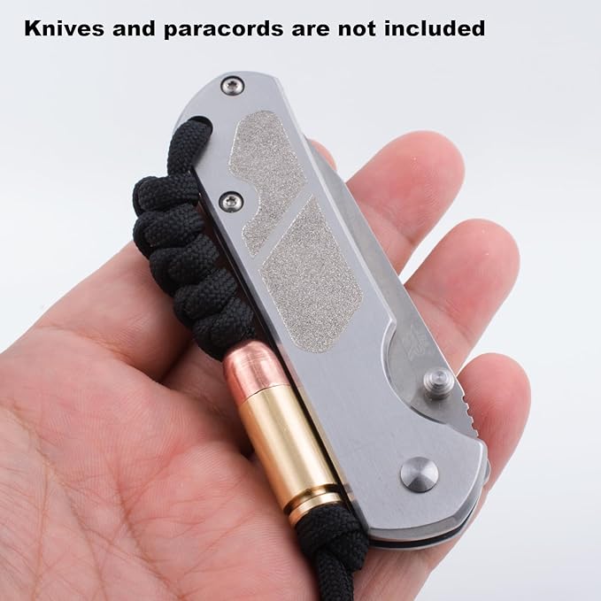 Knife Lanyard Beads - Hand-Cast Pure Copper Paracord Bead with 0.24" Hole for 550 Cord, Tactical Gear & EDC Accessories Men's Survival Gifts