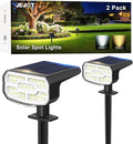 Solar Spotlights, Super Bright LED, 2 CCT Warm & Cool Light, Solarspot Lights for Outside Landscape Auto On/Off -2 Pack