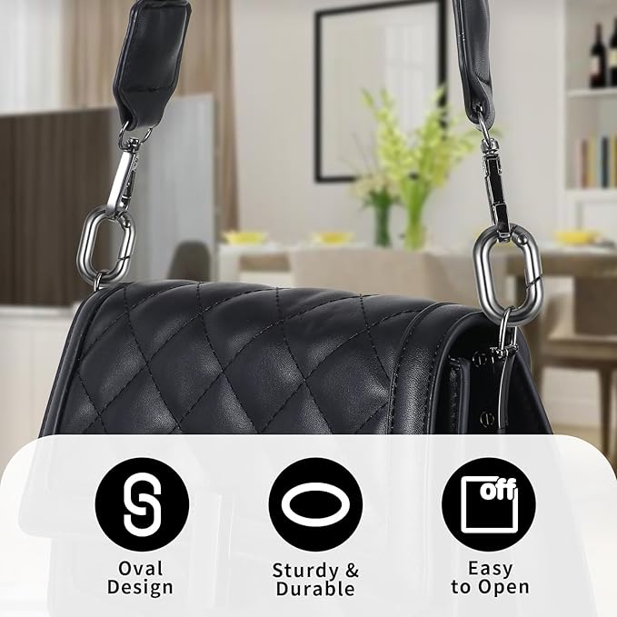 Small Carabiner,Black Carabiner,O-Ring Key Ring