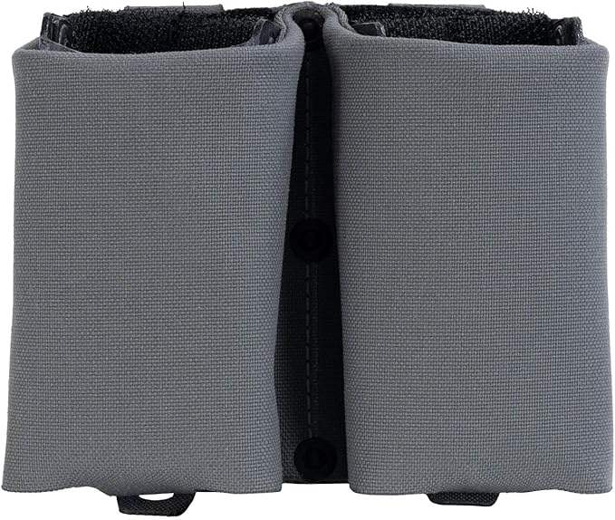 Double Pistol Magazine Pouch, Black, High-Strength Laminate Material, MOLLE Compatible, Magazine Retention System