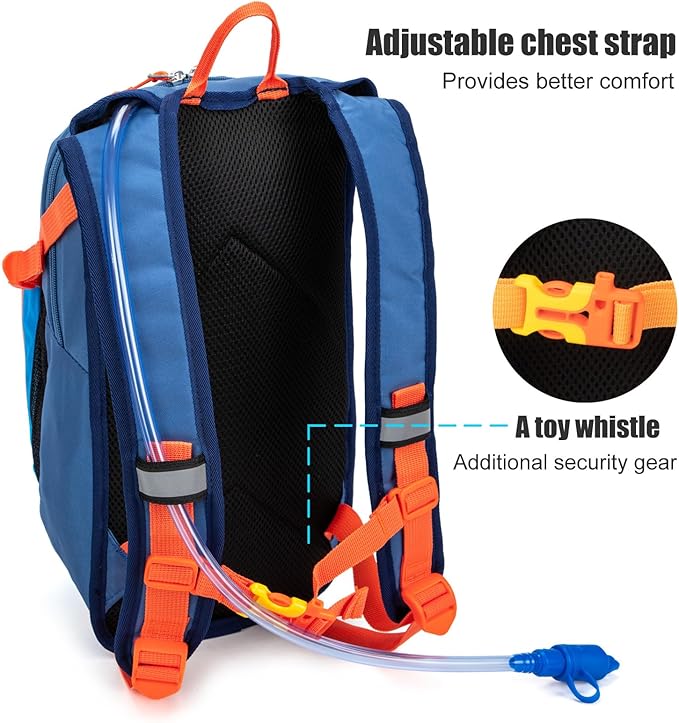 Ivygreen Kids Hydration Backpack, Hiking Backpack for Boys or Girls with 1.5L Water Bladder