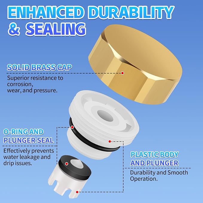 Boltigen Outdoor Faucet Repair Kit, Vacuum Breaker Outside Faucet Set for VACVBKX1B, ASSE 1019-A Hose Bib Spigot Replacement Kit for Anti-Siphon Frost-Free Sillcock Valves