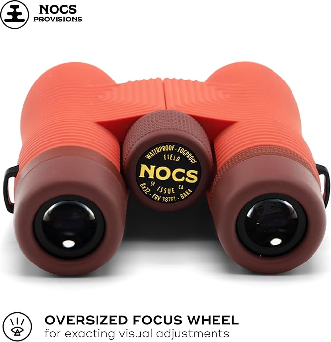 Nocs Provisions Field Issue Compact 8x32 Waterproof Binoculars, Shockproof, Fogproof, 8X Magnification, Bak4 Prism, Multi-Coated Lenses for Adults & Kids, Bird Watching, Hunting & Wildlife Viewing