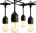 Banord Outdoor String Lights, 48FT Waterproof Patio Lights with 2W Dimmable LED Bulbs, for Outdoor Backyard, Garden, Deck, Porch, Gazebo, Balcony, Camping, Party