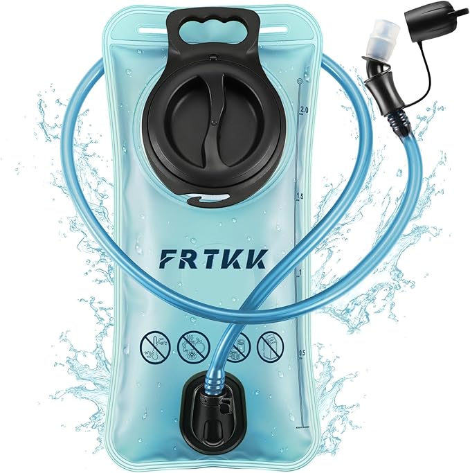 FRTKK 2L/3L Hydration Bladder, Leak Proof Water Bladder for Hydration Pack, BPA Free Wide Opening Ergonomic Shape Water Reservoir for Running Hiking Cycling Camping