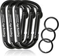 Carabiner Clip - Heavy Duty Carabiners 800lbs-13KN (2922 lbs) Carabeaner D Ring Shape,Key Chain Clip Hook,Keychain Clip,Multipurpose for Camping, Hiking,Backpacking or Other Outdoor Activities.