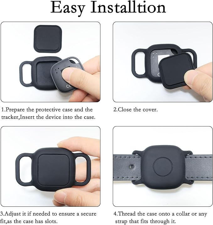 Waterproof Dog Collar Holder for Tile Life360 Mate 2024/2022 Tracker,2 Pack Anti Lost Soft Silicone Case for cat pet Necklace, Protective Cover Accessories for Tile Tracker Finder (Purple/Gray)