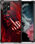 for Samsung Galaxy S23 Ultra Case, Gestures Funny Skull Pattern Graphic Design Girl Boy Soft Silicone Hard Acrylic Shock Protection for Samsung Galaxy S23 Ultra