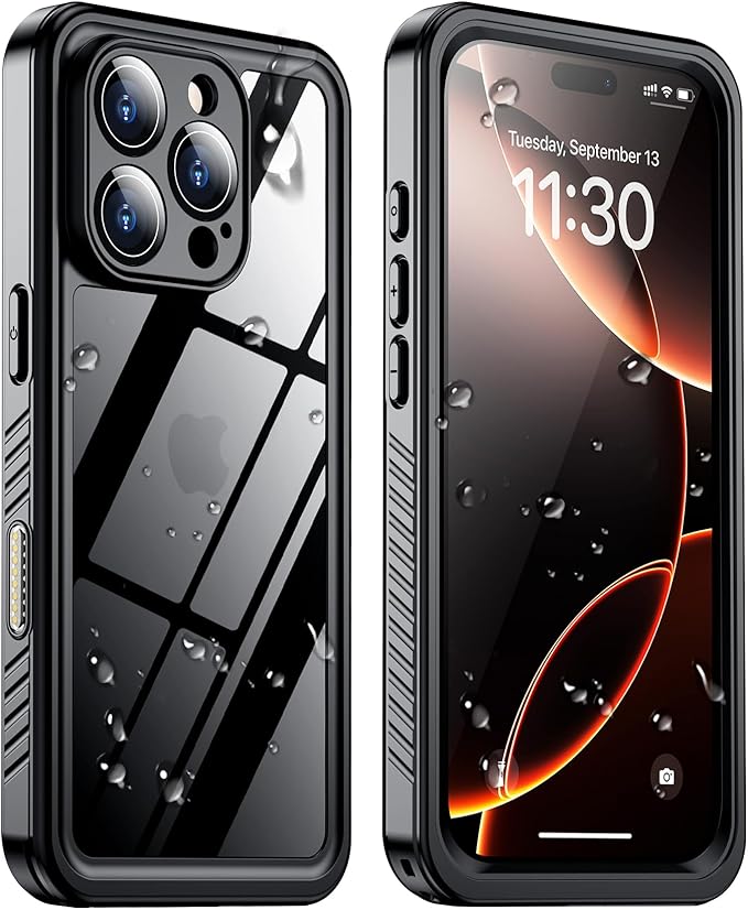 2025 New Designed for iPhone 16 Pro Max Case Waterproof, [Built-in Screen Protector & Glass Camera Protector][Full Body Shockproof][IP68 Underwater][Dropproof] Phone Case for iPhone 16 Pro Max 6.9"