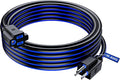 Maximm 25 Ft Black and Blue Extension Cord, Heavy Duty 3-Prong Outdoor Power Cable, ETL Listed for Contractors
