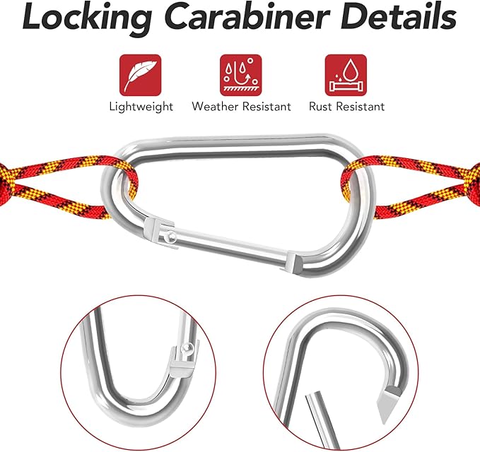 24pc Aluminum Carabiner Clip D Ring, Keychain Spring Hook,Small Carabiners Set for Outdoor Camping Fishing Hiking Car