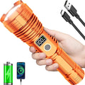 Flashlights High Lumens Rechargeable, 100,000LM LED Super Bright Flash Light, Zoomable Linternas with LCD Digital Display, 5 Mode, Waterproof, Powerful Tactical Flashlight for Emergencies Camping Gift