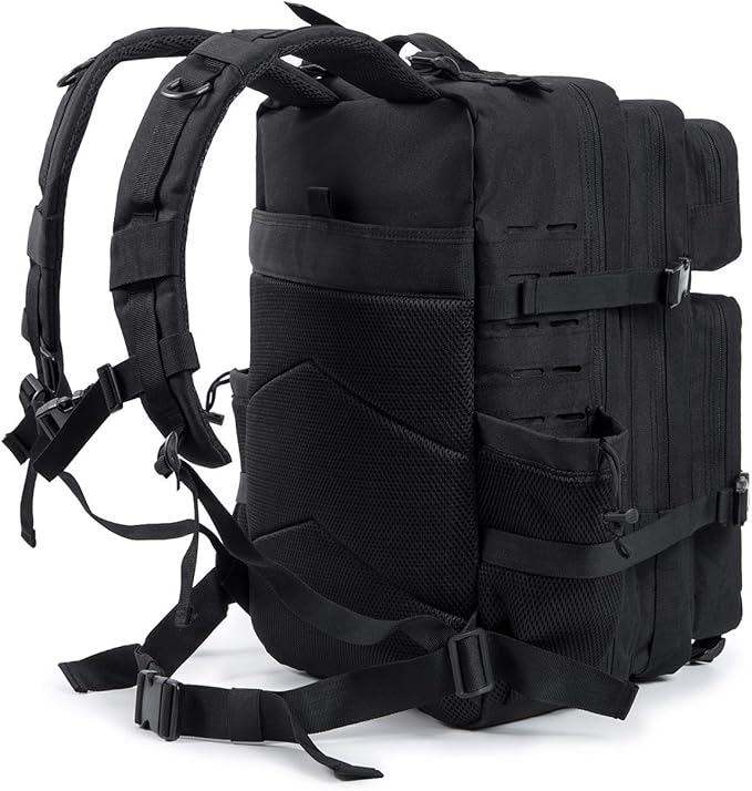 QT&QY 25L/45L Military Tactical Backpack For Men Molle Daypack 3 Day Bug Out Bag Hiking Rucksack With Bottle Holder