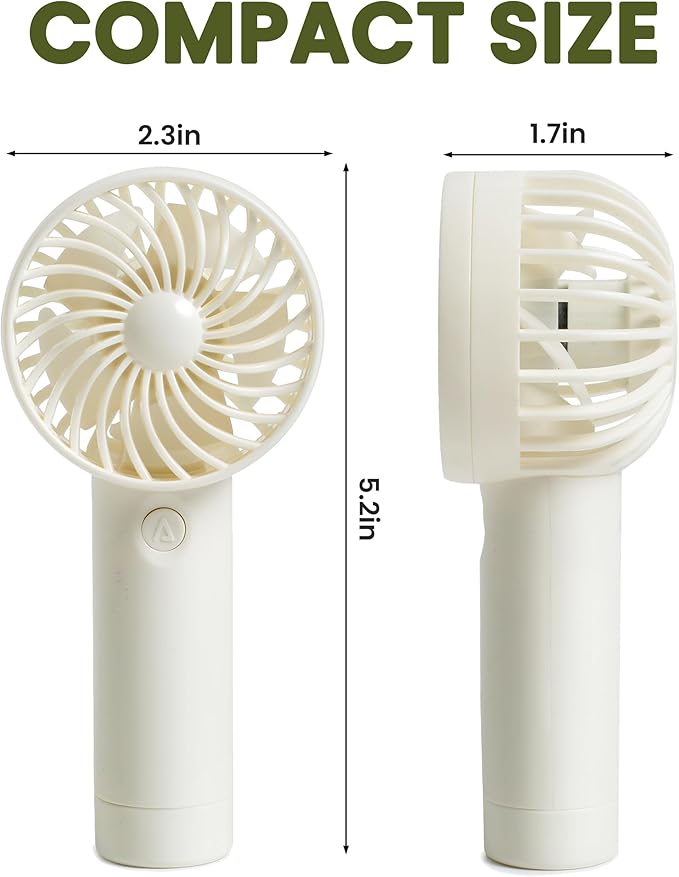 6 Pcs Mini Handheld Fan Bulk, 3 Speed Portable Personal USB Rechargeable Fan, Battery Operated Small Pocket Eyelash Fans for Women Men Makeup Travel Indoor Outdoor Summer