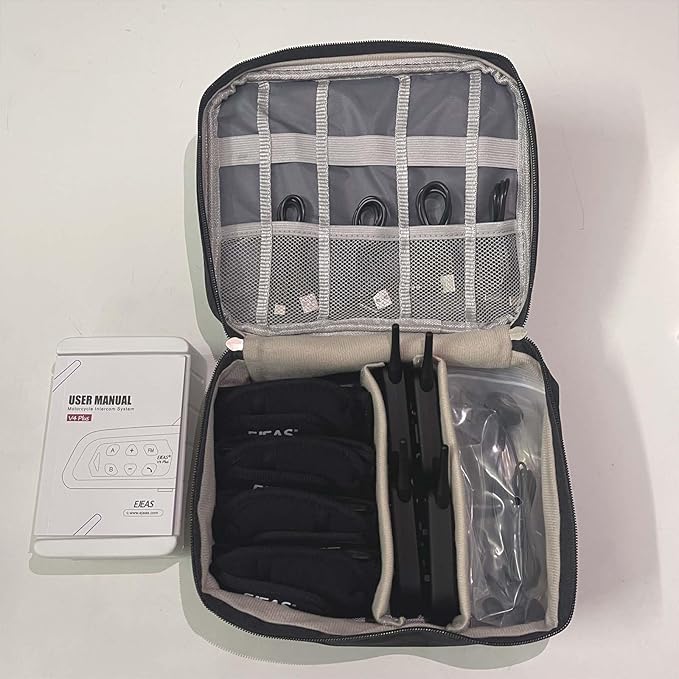 Referee Headset Organizer Bag, Fit 4 Pack V4/V6/FBIM Electronics Accessories Carrying Case for Referee Communication System for Cable Charger Volleyball Soccer Ref Officials