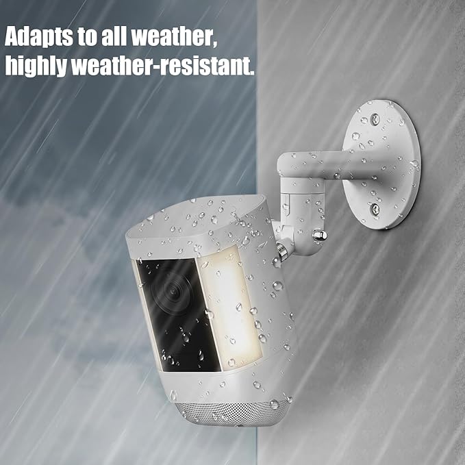 Wall Mount for Ring Spotlight Cam Battery and Ring Spotlight Cam Plus/Pro (Battery), 360°Adjustable Security Wall Mount Bracket for Ring Cam Indoor/Outdoor Use (Camera Not Included)
