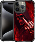 for iPhone 16 Pro Max Case, Gestures Funny Skull Pattern Graphic Design Girl Boy Soft Silicone Hard Acrylic Shock Protection for iPhone 16 Pro Max
