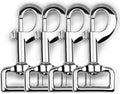 Garwor 1 Inch Heavy Duty Chrome Swivel Snap Hooks Trigger Snaps Dog Leash Hook Key Chain for Linking Pet Leash & Collar, Pet Harness, Purse Straps-4 Pcs