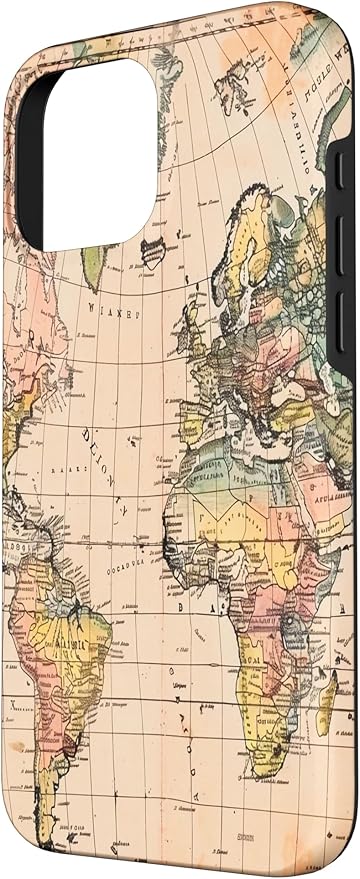 World Map ,Old Map of the World Case for iPhone 16 Pro Max