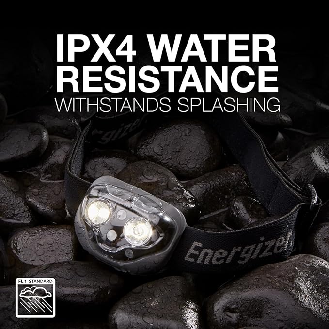 Energizer PRO-360 LED Headlamp, IPX4 Water Resistant Headlamps, High-Performance Head Light for Outdoors, Camping, Running, Storm, Survival LED Light for Emergencies (Batteries Included) (Pack of 2)