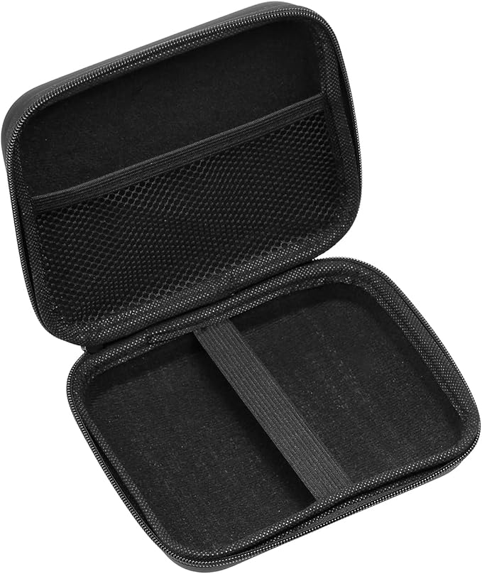 PATIKIL 5.91x4.72 Electronic Organizer Case, 1Pcs EVA Hard Waterproof Rectangle Travel Carrying Case with Zipper for Digital Multimeter, Camera, Charger Cord, Earphone, Black
