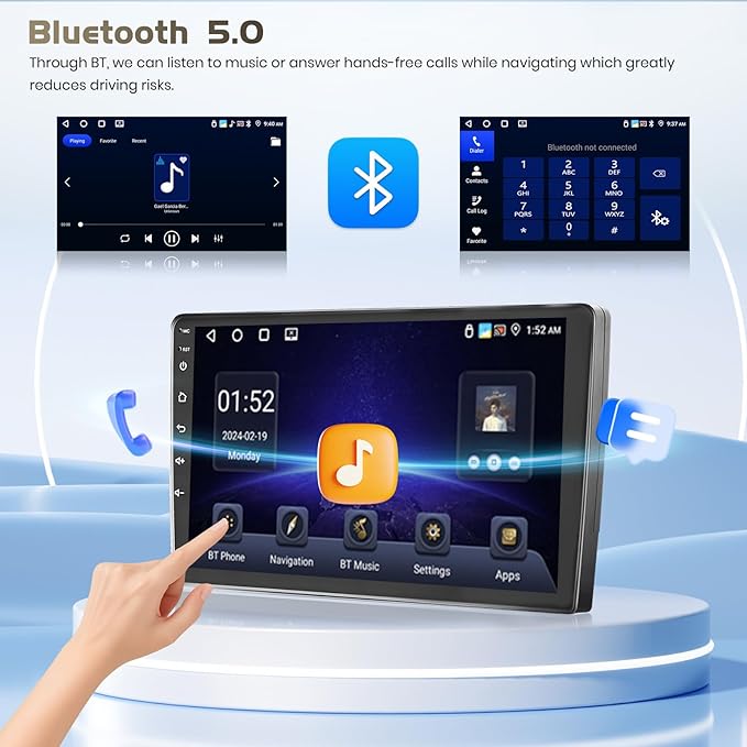 Car Radio for Jeep Compass Patriot 2010-2016, Android 15 Car Stereo Wireless Carplay, 10.1 inch Touch Screen with Android Auto 5G WiFi GPS Bluetooth 5.0 1280 * 720 4+64G