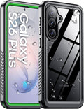 Temdan Designed for Samsung Galaxy S26 Plus Case Waterproof, Built-in Lens & Screen Protector Military Shockproof Dropproof IP68 Underwater Full Body Phone Case for Galaxy S26 Plus 5G 6.7"-Green