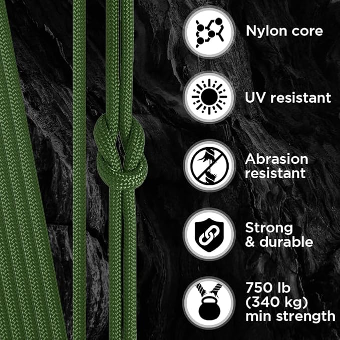 TECEUM 5/32" Paracord Rope 1000 – 1000ft / 200ft / 100ft / 50ft – Tactical Parachute Cord 4mm – 45+ Colors – Nylon String for Survival & Camping Gear – Stripe Cord for Survival – Utility Rope