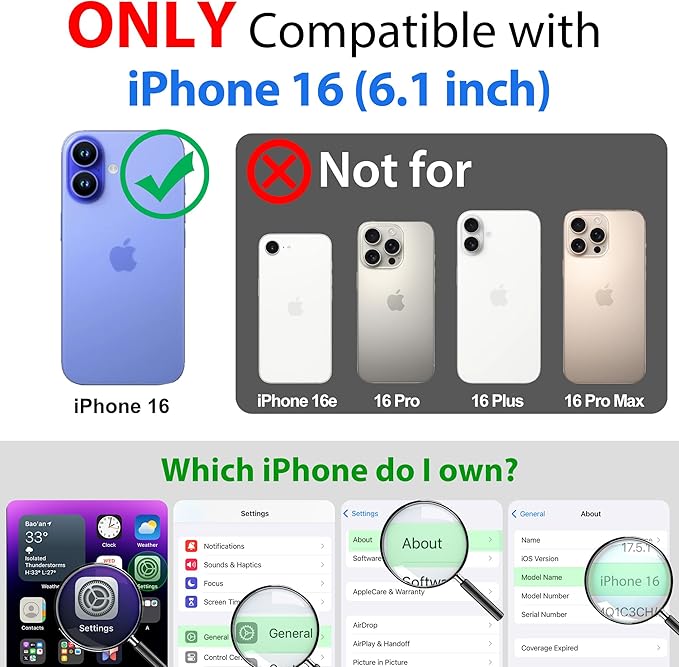 SPORTLINK for iPhone 16 Waterproof Case - Shockproof Dustproof Case with Built-in Clear Screen Protector, Full Body Heavy Duty Sealed Protective Cover for i Phone 16 6.1" Frosted Clear