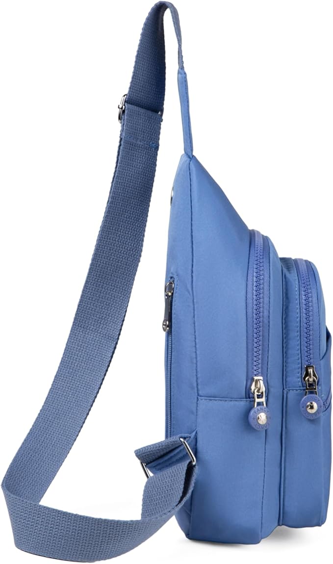 Banelu Small Sling Backpack Crossbody Sling Bag for Women Men, Chest Bag Daypack Fanny Pack Cross Body Bag for Outdoors Hiking Traveling - Blue