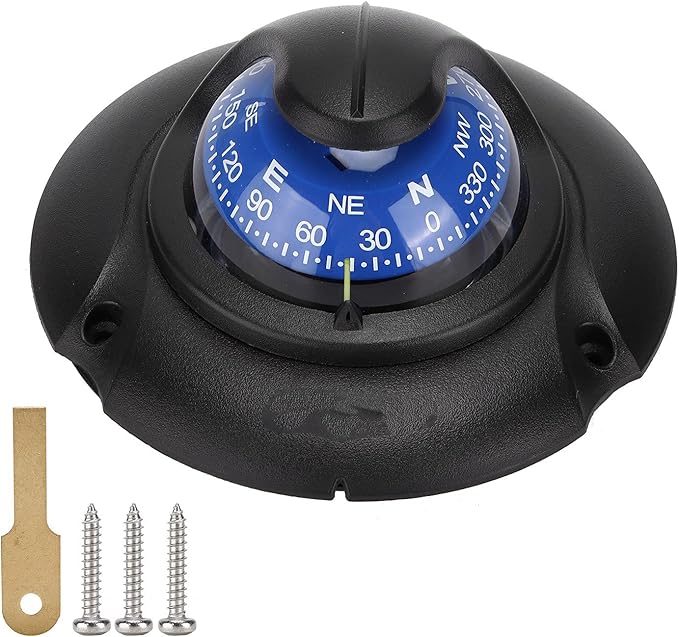 Marine Flush Mount with LED Light - High Accuracy Navigation for Boats, Yachts, Cars & Outdoor Hiking