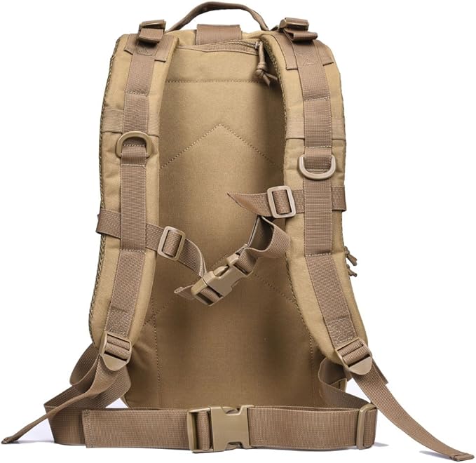 REEBOW GEAR Tactical Backpack for Men Army Molle Military Style Assault Pack Bug Bag Backpacks Daypack (34L Tan)