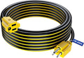 Maximm 30 Ft Black and Yellow Extension Cord, Heavy Duty 3-Prong Outdoor Power Cable, ETL Listed for Contractors
