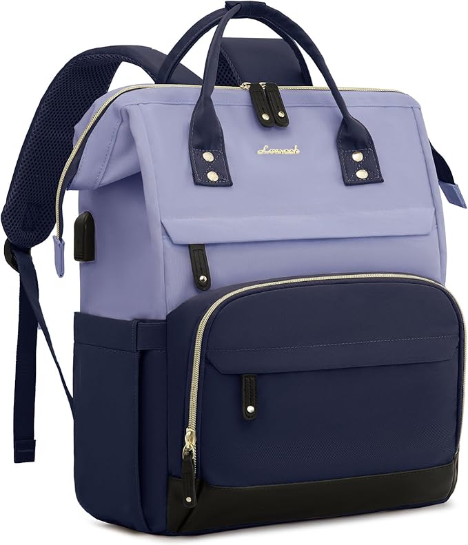 LOVEVOOK Laptop Backpack for Women, 15.6 Inch Work Business Backpacks Purse With Large Capacity, Waterproof Nurse Bag College Bookbag for School, Waterproof Casual Daypack for Travel