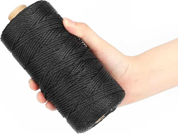 KINGLAKE 426 Feet Nylon Twine #36 Black Nylon String 2mm - Weatherproof Seine Twine for Garden, Fishing, Camping & Netting