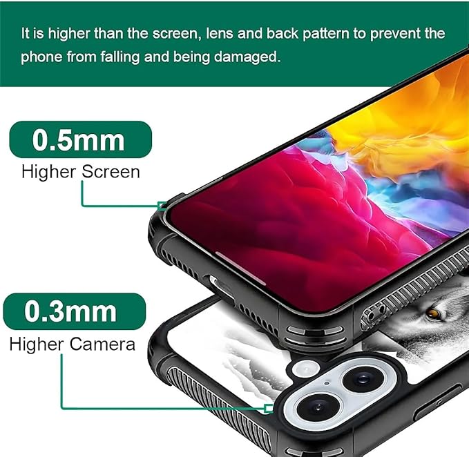 for iPhone 16 Case, Lion Cross Jesus Christ Dove Pattern Graphic Design Girl Boy Soft Silicone Hard Acrylic Shock Protection for iPhone 16