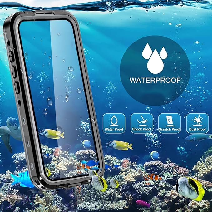 AICase Waterproof Case for iPhone 16 Pro(6.3") with MagSafe Clear Water Proof,Snowproof,Dustproof and Shockproof,IP68 Real 360 Full Body Protection Fully Sealed Underwater Cover for iPhone 16 Pro