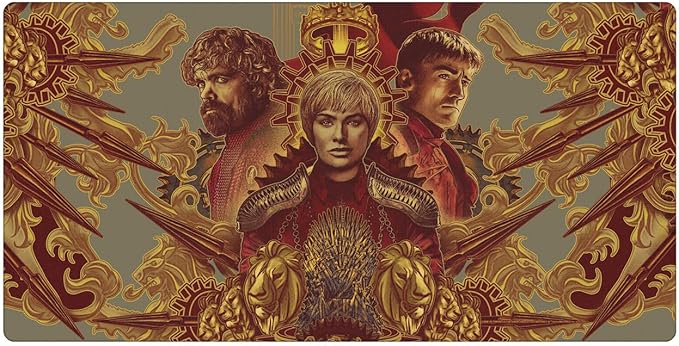 Head Case Designs Officially Licensed HBO Game of Thrones Tyrion, Cersei, Jaime Graphic Art 23.62 x 11.81 x 0.12 inches (600 x 300 mm) - L Gaming Office Desk PC Keyboard Mouse Mat Pad