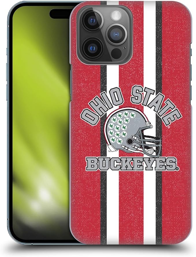 Head Case Designs Officially Licensed Ohio State University Helmet Football Graphics Hard Back Case Compatible with Apple iPhone 14 Pro Max