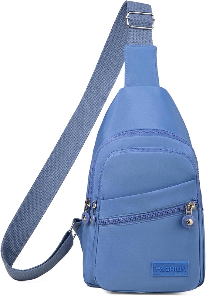 Banelu Small Sling Backpack Crossbody Sling Bag for Women Men, Chest Bag Daypack Fanny Pack Cross Body Bag for Outdoors Hiking Traveling - Blue