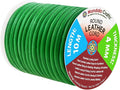 Mandala Crafts Round Genuine Green Leather Cord for Jewelry Making – 4mm Cowhide Leather Rope String Lace for Kumihimo – 11 Yards Cowhide Craft Cording Spool
