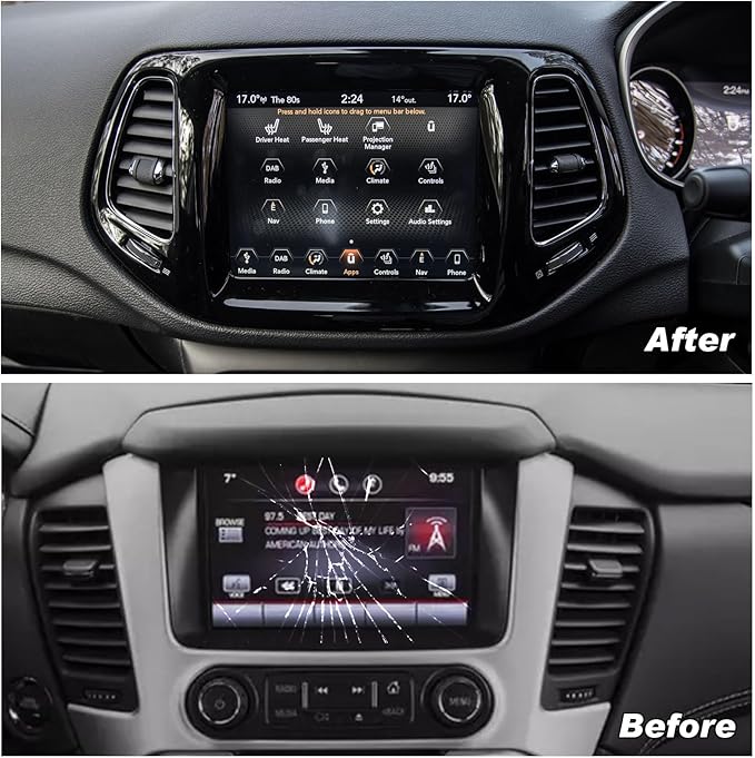7" uconnect Touch Screen Digitizer LCD Monitor Radio Navigation Compatible with Jeep Compass 2017 2018 2019 2020 Radio Navigation Replace # TDO-WXGA0700K00033-V2 TDO-WXGA0700K00057-V1