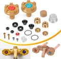RK-22PRV Repair Kit Metal Handle Replacement for Woodford Model 22 and V22 Outdoor Wall Faucets, Round Handle w/RK-22VB Vent Float Kit (24Pcs)