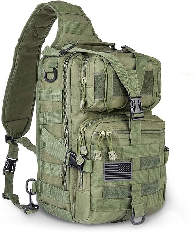 hopopower Tactical Sling Bag, Sport Bag Military Rover Shoulder Backpack EDC Assault Range Bag, Chest Pack Handbag Waterproof