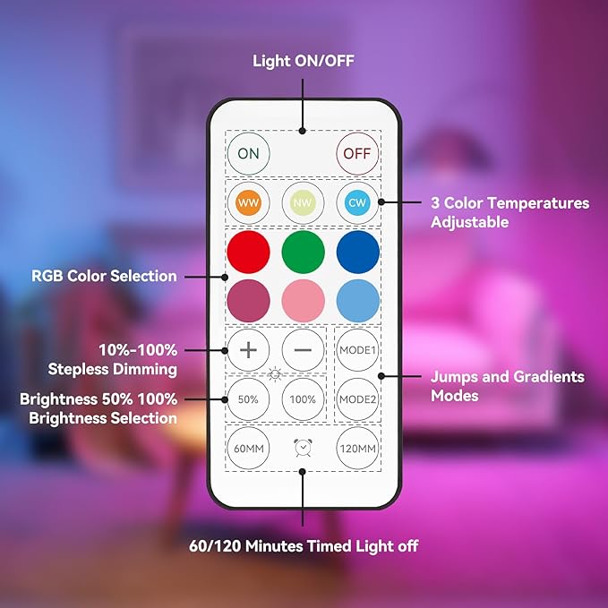 Neporal Rechargeable Light Bulbs, Back Up Battery Light Bulbs, 15W 80W Equivalent 5000K 1200mAh Battery Operated Light Bulb, Emergency Lights for Home Power Failure, Pack of 4 (9 Colors 4PK)